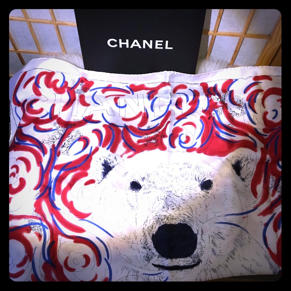 CHANEL Scarf Silk